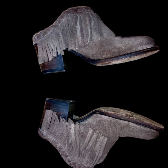 Freebird LUCY Western Fringe Leather Suede Booties. Size 8. - Picture 2 of 8